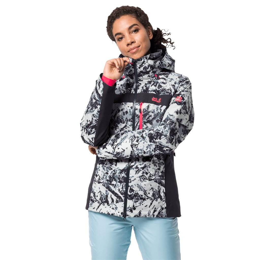 Jack Wolfskin PANORAMA PEAK Vestes Femme Noir/Blanche - DXCONSP-73